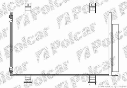 Polcar 7423K81K - Condenser, air conditioning autospares.lv