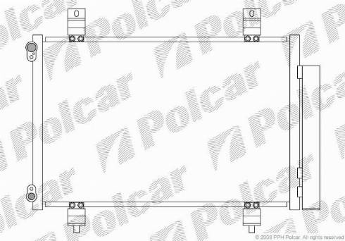 Polcar 7423K8C1 - Condenser, air conditioning autospares.lv