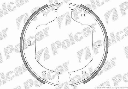 Polcar LS1920 - Brake Shoe Set, parking brake autospares.lv