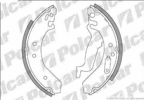 Polcar LS1645 - Brake Shoe Set autospares.lv