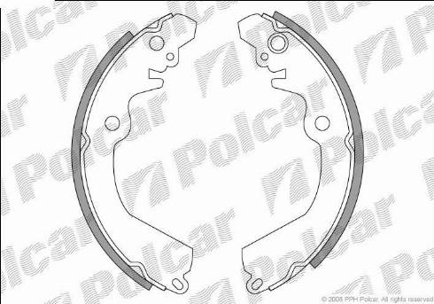 Polcar LS1643 - Brake Shoe Set autospares.lv