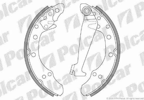 Polcar LS1625 - Brake Shoe Set autospares.lv