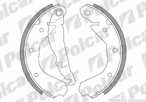 Polcar LS1307 - Brake Shoe Set autospares.lv