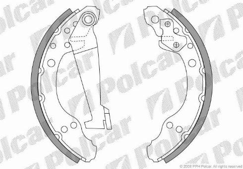 Polcar LS1277 - Brake Shoe Set autospares.lv