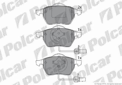 Polcar S70-0012 - Brake Pad Set, disc brake autospares.lv