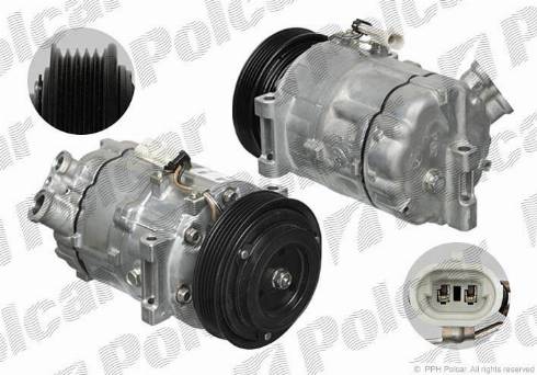 Polcar VA699348 - Compressor, air conditioning autospares.lv