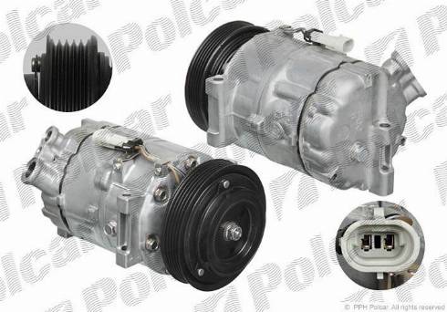 Polcar VA699307 - Compressor, air conditioning autospares.lv