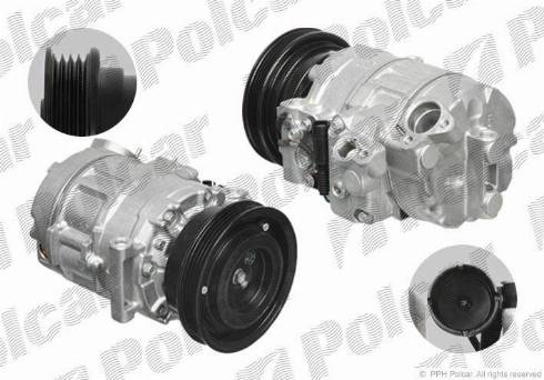 Polcar VA699320 - Compressor, air conditioning autospares.lv