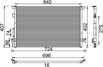 PowerMax 7110385 - Condenser, air conditioning autospares.lv