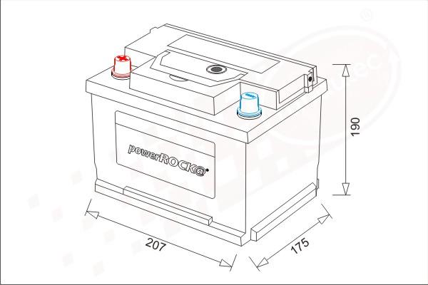 PowerROCK BAT045LHN - Starter Battery autospares.lv