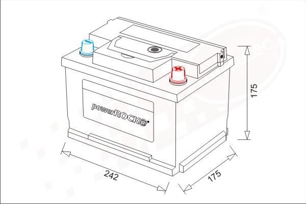 PowerROCK BAT055RKT - Starter Battery autospares.lv