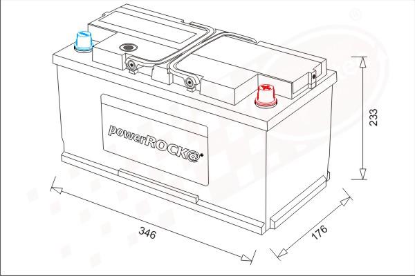 PowerROCK BAT110REL - Starter Battery autospares.lv