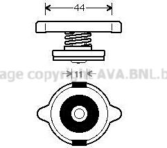 Prasco 980011 - Sealing Cap, radiator autospares.lv