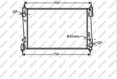 Prasco AA210R006 - Radiator, engine cooling autospares.lv