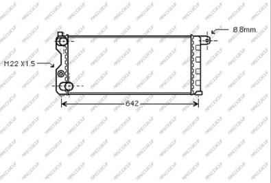 Prasco AB017R001 - Radiator, engine cooling autospares.lv