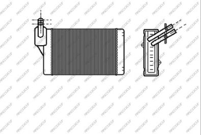 Prasco AD016H002 - Heat Exchanger, interior heating autospares.lv