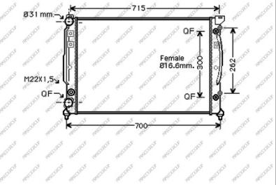 Prasco AD017R003 - Radiator, engine cooling autospares.lv