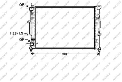 Prasco AD017R011 - Radiator, engine cooling autospares.lv