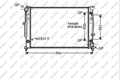 Prasco AD017R017 - Radiator, engine cooling autospares.lv