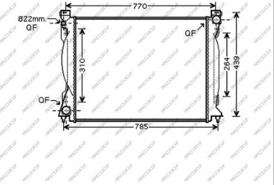 Prasco AD034R006 - Radiator, engine cooling autospares.lv