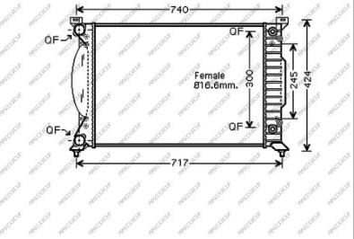 Prasco AD020R004 - Radiator, engine cooling autospares.lv