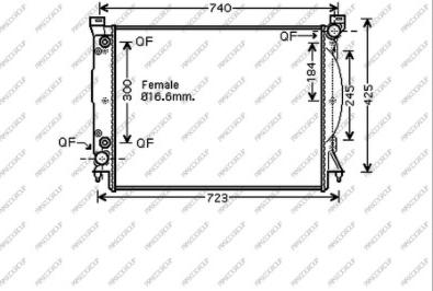 Prasco AD020R012 - Radiator, engine cooling autospares.lv