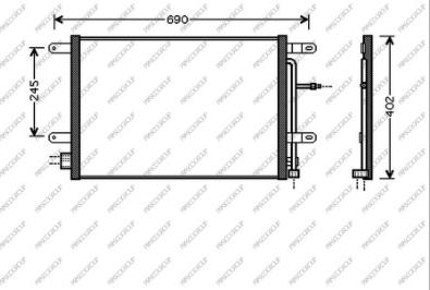 Prasco AD022C001 - Condenser, air conditioning autospares.lv