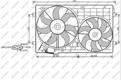 Prasco AD320F002 - Fan, radiator autospares.lv