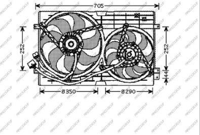 Prasco AD200F002 - Fan, radiator autospares.lv