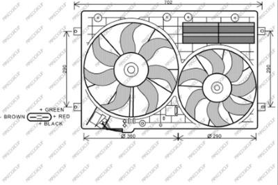 Prasco AD202F001 - Fan, radiator autospares.lv