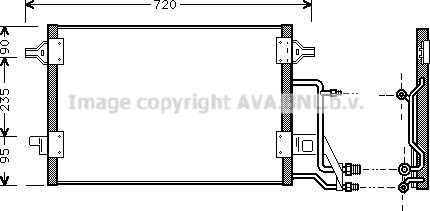 Prasco AI5140 - Condenser, air conditioning autospares.lv