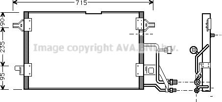 Prasco AI5116 - Condenser, air conditioning autospares.lv