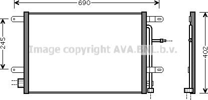 Prasco AI5238 - Condenser, air conditioning autospares.lv