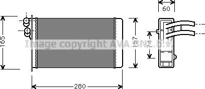 Prasco AI6141 - Heat Exchanger, interior heating autospares.lv