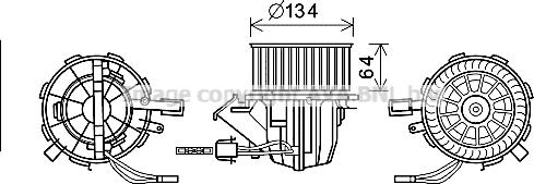 Prasco AI8391 - Electric Motor, interior blower autospares.lv
