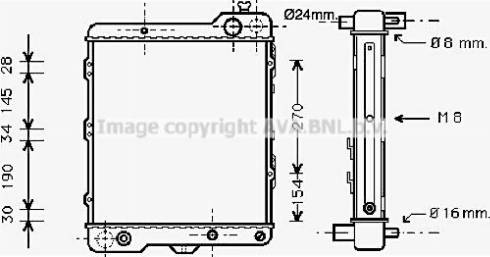 Prasco AI2040 - Radiator, engine cooling autospares.lv