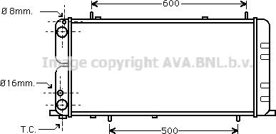 Prasco AI2051 - Radiator, engine cooling autospares.lv