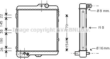 Prasco AI2002 - Radiator, engine cooling autospares.lv