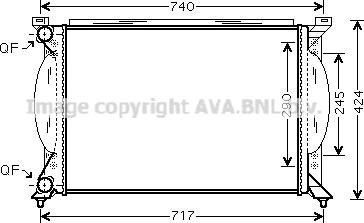 Prasco AI2195 - Radiator, engine cooling autospares.lv