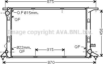 Prasco AI2290 - Radiator, engine cooling autospares.lv