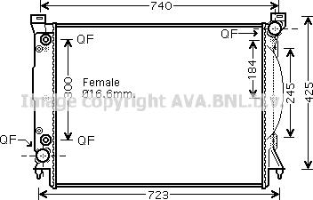 Prasco AI2246 - Radiator, engine cooling autospares.lv