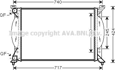 Prasco AI2201 - Radiator, engine cooling autospares.lv