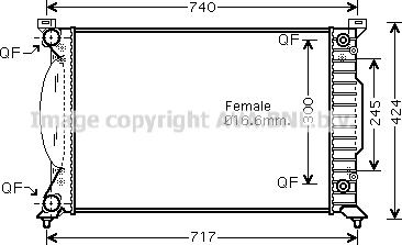 Prasco AI2202 - Radiator, engine cooling autospares.lv