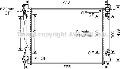 Prasco AI2236 - Radiator, engine cooling autospares.lv