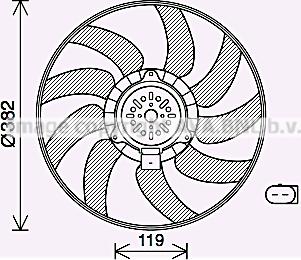 Prasco AI7519 - Fan, radiator autospares.lv