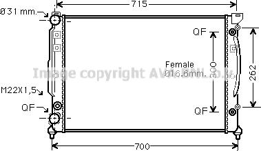 Prasco AIA2109 - Radiator, engine cooling autospares.lv