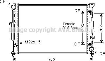 Prasco AIA2125 - Radiator, engine cooling autospares.lv