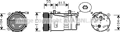 Prasco AIK001 - Compressor, air conditioning autospares.lv