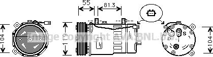 Prasco AIAK001 - Compressor, air conditioning autospares.lv