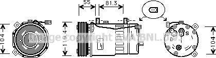 Prasco AIAK003 - Compressor, air conditioning autospares.lv